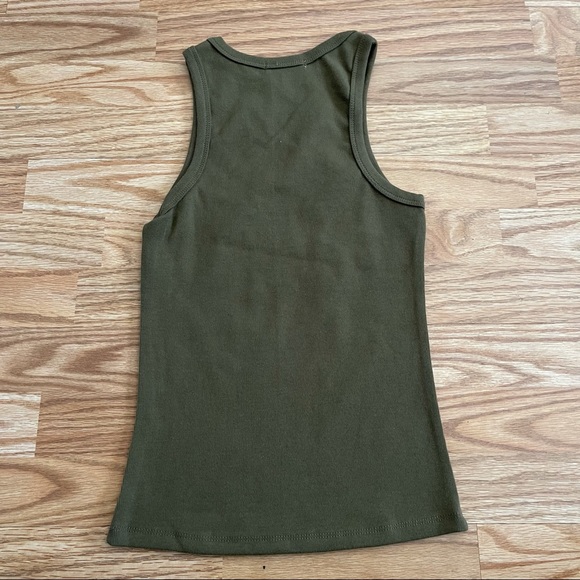 NEW AGOLDE OLIVE RIB TANK TOP SZ XS - Picture 3 of 5